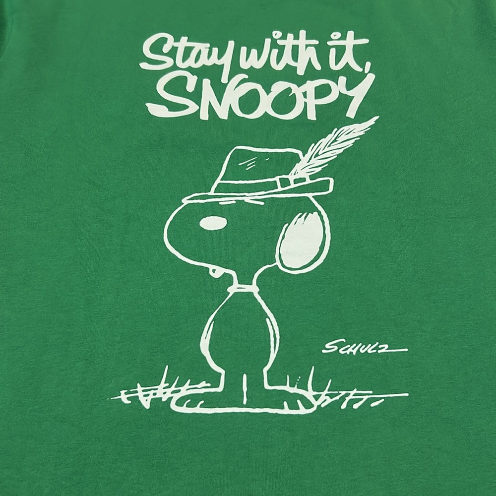 Uniqlo Peanuts Snoopy Green Tee Unisex M NWT